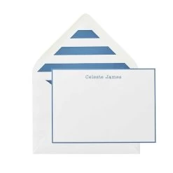 Letterpress Stationery, Set Of 50, Stripe | 8 -Grocery Store letterpress stationery set of 50 stripe c 1