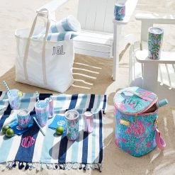 Striped Lightweight Turkish Towel | 12 -Grocery Store lilly pulitzer monogrammed stemless wine cup c