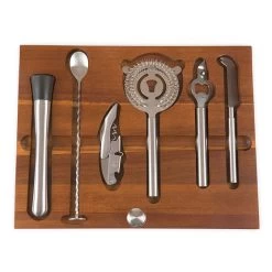 Madison Acacia Wood Tabletop Bar Set | 1 -Grocery Store madison acacia wood tabletop bar set c 4