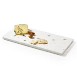 Marble And Gold Star Cheese Board | 1 -Grocery Store marble and gold star cheese board 1 c