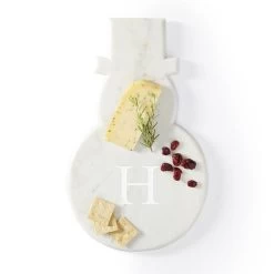 Marble Snowman Cheese Board | 1 -Grocery Store marble snowman cheese board 1 c