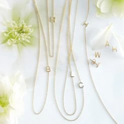 Maya Brenner Asymmetrical Initial Necklace | 30