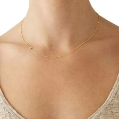Maya Brenner Asymmetrical Initial Necklace | 30 -Grocery Store maya brenner asymmetrical initial necklace c 3