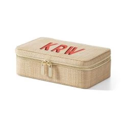 Medium Raffia Travel Jewelry Case | 2 -Grocery Store medium raffia travel jewelry case c 3