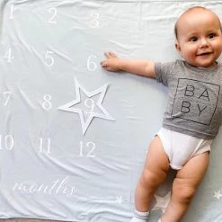 Milestone Baby Blanket | 1 -Grocery Store milestone baby blanket c 3