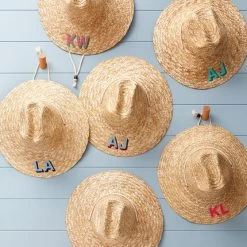 Monogram Mary Straw Hat | 1