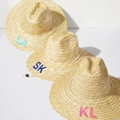 Monogram Mary Straw Hat | 1 -Grocery Store monogram mary straw hat c 3