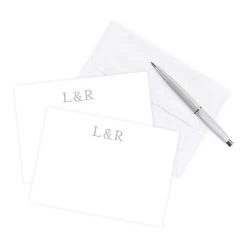 Monogrammed Correspondence Cards, Set Of 25 | 1 -Grocery Store monogrammed correspondence cards set of 25 c 2