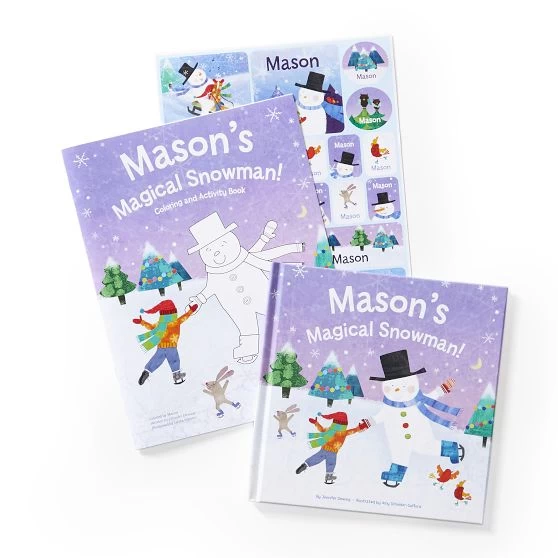 "My Very Magical Snowman" Personalized Children's Book And Sticker Gift Set | 1 3 "My Very Magical Snowman" Personalized Children's Book And Sticker Gift Set | 1