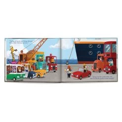 "My Very Own Truck" Personalized Children's Book, Puzzle And Card Game Gift Set | 1 -Grocery Store my very own truck personalized childrens book puzzle and c 2 c