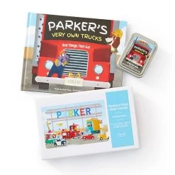 "My Very Own Truck" Personalized Children's Book, Puzzle And Card Game Gift Set | 1 -Grocery Store my very own truck personalized childrens book puzzle and c c 2