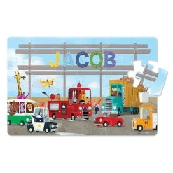 "My Very Own Truck" Personalized Children's Book, Puzzle And Card Game Gift Set | 1 -Grocery Store my very own truck personalized childrens book puzzle and c c 5