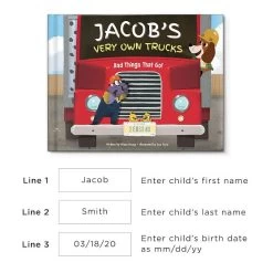 “My Very Own Trucks” Personalized Children’s Book | 1 -Grocery Store my very own trucks personalized childrens book c 2