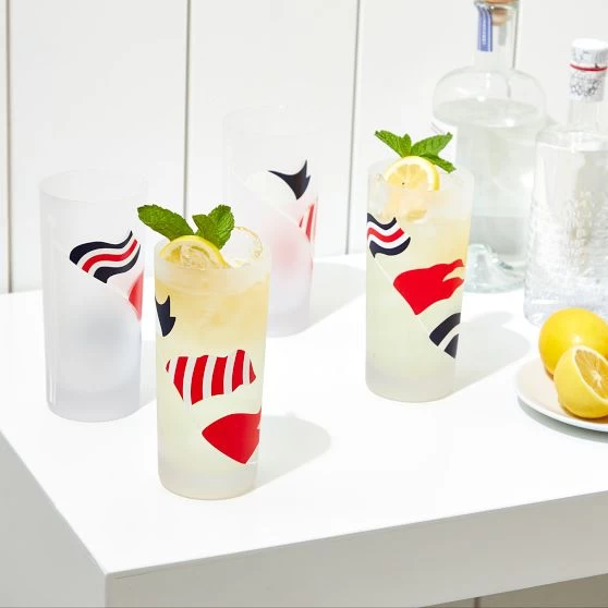 Nautical Flag Highball Glasses, Set Of 4 | 1 4 Nautical Flag Highball Glasses, Set Of 4 | 1 - Image 2
