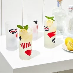 Nautical Flag Highball Glasses, Set Of 4 | 1 7 Nautical Flag Highball Glasses, Set Of 4 | 1 -Grocery Store nautical flag highball glasses set of 4 c 2