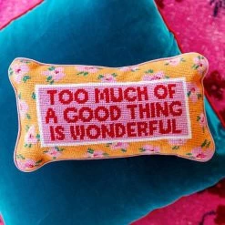 Needlepoint Accent Pillow | 6 -Grocery Store needlepoint accent pillow 1 c 1