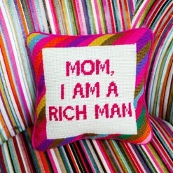 Needlepoint Accent Pillow | 6 -Grocery Store needlepoint accent pillow 1 c 2