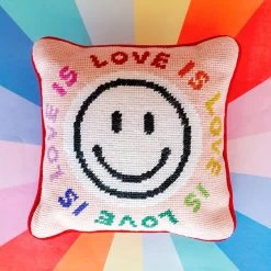 Needlepoint Accent Pillow | 6 -Grocery Store needlepoint accent pillow c 3