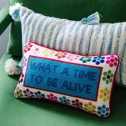 Needlepoint Accent Pillow | 6 -Grocery Store needlepoint accent pillow c 4