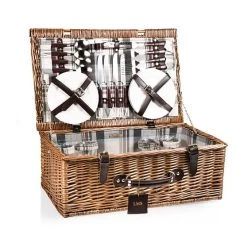 Newbury Picnic Basket, Set For 4 | 1 -Grocery Store newbury picnic basket set for 4 c 1