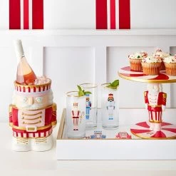 Nutcracker High Ball Glasses, Set Of 4 | 1 -Grocery Store nutcracker serving stand c