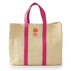 Oversized Straw Beach Tote | 1 -Grocery Store oversized straw beach tote c 2