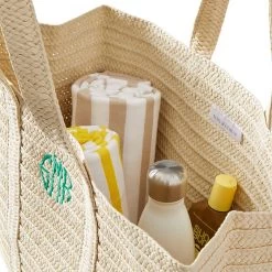 Oversized Straw Beach Tote | 1 -Grocery Store oversized straw beach tote c 3