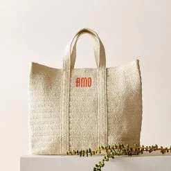 Oversized Straw Beach Tote | 1 -Grocery Store oversized straw beach tote c 4