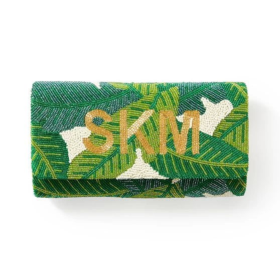 Palm Print Beaded Foldover Crossbody Clutch | 1 5 Palm Print Beaded Foldover Crossbody Clutch | 1 - Image 3