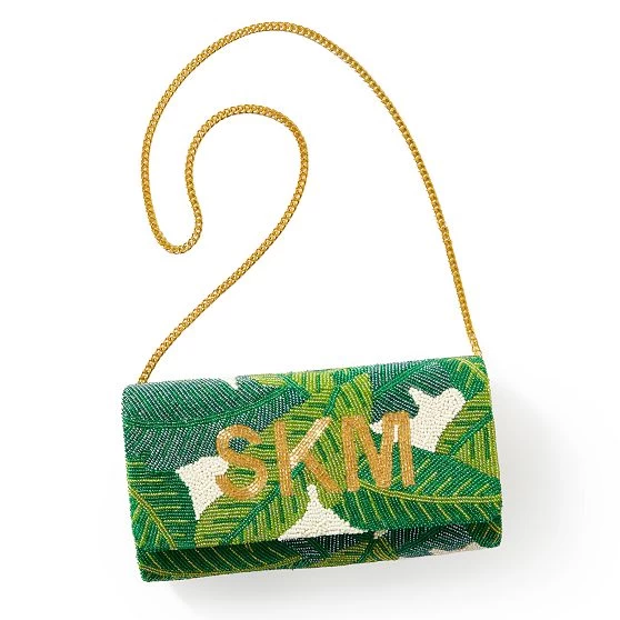 Palm Print Beaded Foldover Crossbody Clutch | 1 9 Palm Print Beaded Foldover Crossbody Clutch | 1 - Image 7