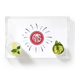 Patterned Lucite Serving Tray | 25 -Grocery Store patterned lucite serving tray c 11