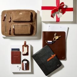 Pigskin Passport Case | 1 -Grocery Store pigskin luggage tag and passport case c 1