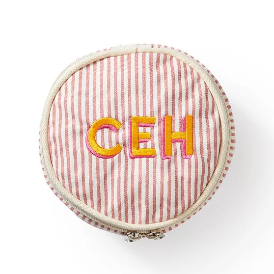 Pinstripe Circle Travel Case | 3 6 Pinstripe Circle Travel Case | 3 - Image 4