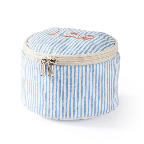 Pinstripe Circle Travel Case | 3 9 Pinstripe Circle Travel Case | 3 - Image 7