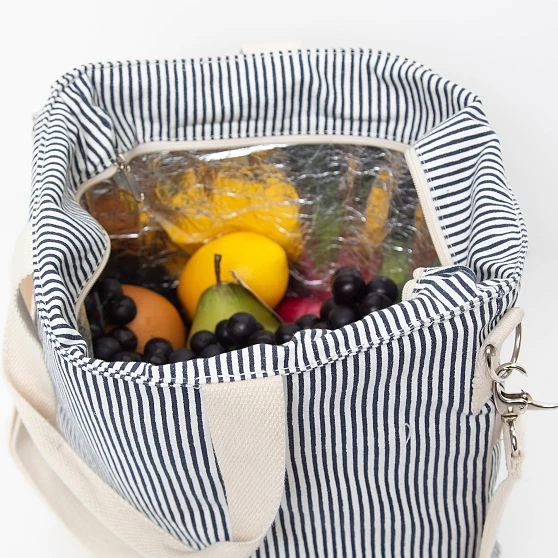 Pinstripe Cooler Tote Bag | 3 6 Pinstripe Cooler Tote Bag | 3 - Image 4