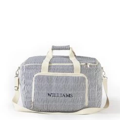 Pinstripe Zip Top Cooler Box Tote | 3 -Grocery Store pinstripe zip top cooler box tote 1 c
