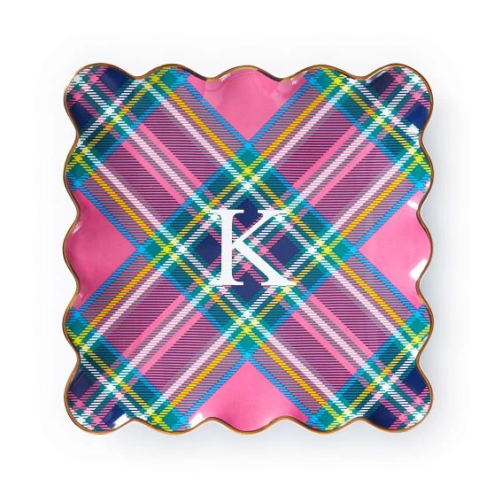 Plaid Scalloped Ceramic Catchall | 1 4 Plaid Scalloped Ceramic Catchall | 1 - Image 2