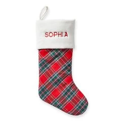 Plaid Stocking | 1 -Grocery Store plaid stocking 2 c