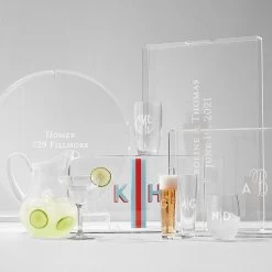 Printed Acrylic Serving Tray, Shadow Printed | 2 -Grocery Store printed acrylic serving tray shadow printed c 3