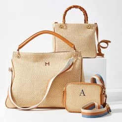 Build Your Bag Crossbody Strap, 3 Stripe Twill | 26 -Grocery Store raffia build your bag c 7