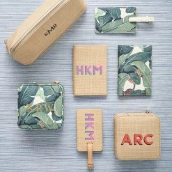 Raffia Passport Case And Luggage Tag | 1 -Grocery Store raffia dual travel organizer c 1