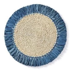 Raffia Fringe Chargers, Set Of 4 | 2 -Grocery Store raffia fringe placemats set of 4 2 c