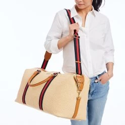 Raffia Twill Weekender | 1 -Grocery Store raffia twill weekender c 3
