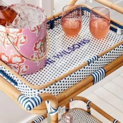 Rattan Bistro Bar Cart | 1