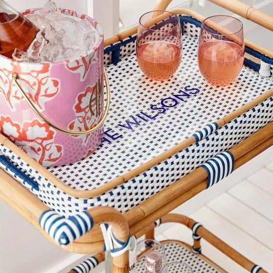 Rattan Bistro Bar Cart | 1 3 Rattan Bistro Bar Cart | 1