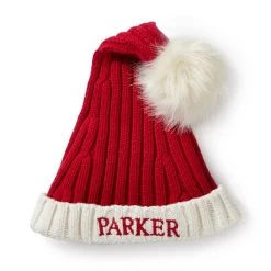 Ribbed Baby Floppy Knit Santa Hat | 1