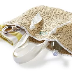 Ribbon Scalloped Raffia Tote | 2 19 Ribbon Scalloped Raffia Tote | 2 -Grocery Store ribbon scalloped raffia tote c 3