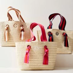 Ribbon Straw Beach Tote | 5