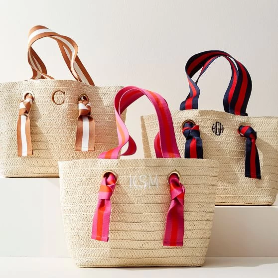 Ribbon Straw Beach Tote | 5 3 Ribbon Straw Beach Tote | 5