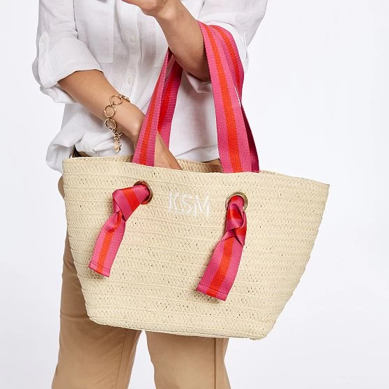 Ribbon Straw Beach Tote | 5 9 Ribbon Straw Beach Tote | 5 - Image 7